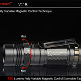 Sunwayman V11R Flashlight Cree XML LED Up to 500 Lumens Uses 1 x 16340 or 1 x CR123A Battery