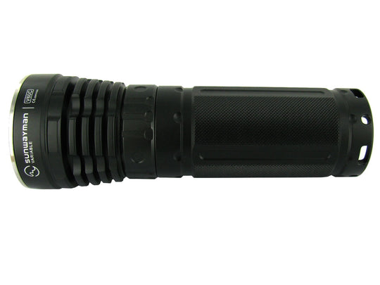 Sunwayman V60C Variable Output Flashlight with Magnetic Control - CREE XM-L T6 LED - 909 Lumens - Uses 3 x 18650s or 6 x CR123A/16340s