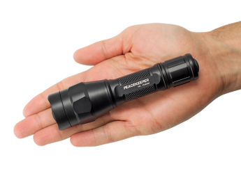 SureFire P1R Peacekeeper Rechargeable Dual-Output LED Flashlight - 600 Lumens - Runs on 1 x 18650 (Included) or 2 x CR123As (P1R-B-BK)