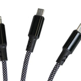 SZX 3-in-1 Universal Charging Cable - with Lightning, Micro-USB, and USB-C