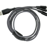 SZX 3-in-1 Universal Charging Cable - with Lightning, Micro-USB, and USB-C