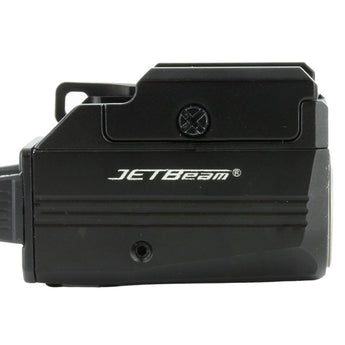 JETBeam T10L USB-C Rechargeable LED Weapon Light with Red or Green Laser - CREE XP-L HI - 680 Lumens - 655nm - Uses Built-in 400mAh Li-Poly Battery Pack