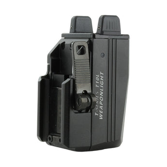 JETBeam T10L USB-C Rechargeable LED Weapon Light with Red or Green Laser - CREE XP-L HI - 680 Lumens - 655nm - Uses Built-in 400mAh Li-Poly Battery Pack