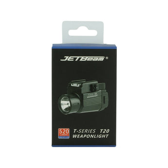JETBeam T20 Rechargeable LED Weapon Light - CREE XP-L HI - 520 Lumens - Includes 1 x 16340