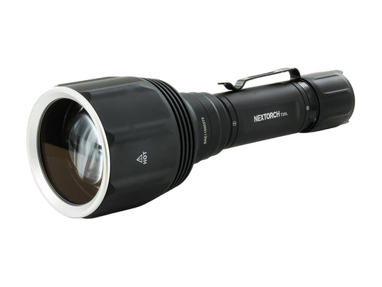 nextorch t20l lep flashlight angled down and to the left