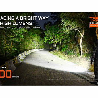Acebeam T35 USB-C Rechargeable LED Flashlight - 1900 or 1600 Lumens - Cool or Neutral White Luminus SFT40 - Includes 1 x 18650 - Black or Coyote