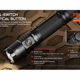 Acebeam T35 USB-C Rechargeable LED Flashlight - 1900 or 1600 Lumens - Cool or Neutral White Luminus SFT40 - Includes 1 x 18650 - Black or Coyote