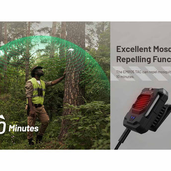 Nitecore EMR05 Tac USB-C Portable Electronic Insect Repeller - Powered by a USB-C Source