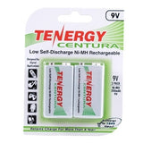 Tenergy Centura LSD 10002 9V 200mAh 8.4V Nickel Metal Hydride (NiMH) Battery with Snap Connector - 2 Piece Retail Card