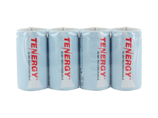 Tenergy 10200 C-cell (4PK) 5000mAh 1.2V Nickel Metal Hydride (NiMH) Button Top Batteries - 4-Pack