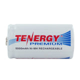 Tenergy Premium 10208 C-cell 5000mAh 1.2V Nickel Metal Hydride (NiMH) Button Top Battery - Bulk