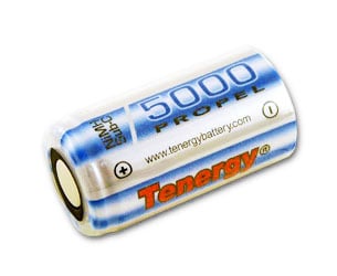 Tenergy 10514 Sub C 5000mAh 1.2V High-Drain 40A Nickel Metal Hydride (NiMH) Flat Top Battery with or without Tabs - Bulk