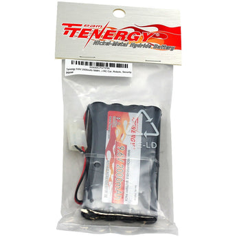 Tenergy 2000mAh 9.6V High Power Nickel Metal Hydride (NiMH) Battery for RC Cars, Robots and Security Systems (11401-01)