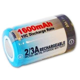 Tenergy 10710 2/3 A 1600mAh 1.2V High-Discharge 9C-12C Nickel Metal Hydride (NiMH) Flat Top Battery - Bulk