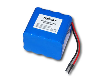 Tenergy 31026 Li-Ion 18650 14.8V 6600 mAh Rechargeable Battery Pack with PCB Protection