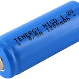 Tenergy 4/5A 1200mAh 1.2V NiCd Rechargeable Flat Top Battery - Angle Shot