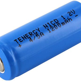 Tenergy 4/5A 1200mAh 1.2V NiCd Rechargeable Flat Top Battery - Angle Shot
