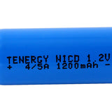 Tenergy 4/5A 1200mAh 1.2V NiCd Rechargeable Flat Top Battery - Side Shot