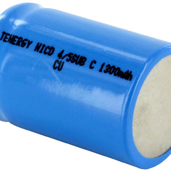 Tenergy 20303-1 4/5 Sub C 1300mAh 1.2V Nickel Cadmium (NiCd) Battery with or without Tabs - Bulk