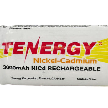 Tenergy 20400 C-cell 3000mAh 1.2V Nickel Cadmium (NiCd) Button Top Battery - Bulk