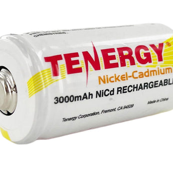 Tenergy 20400 C-cell 3000mAh 1.2V Nickel Cadmium (NiCd) Button Top Battery - Bulk