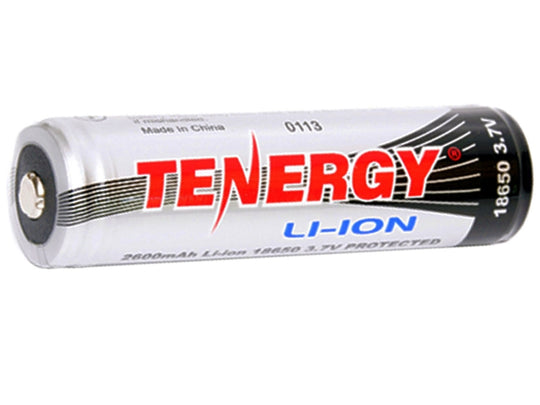 Tenergy lithium-ion battery on a white background