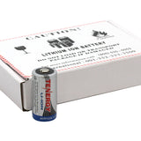 Tenergy RCR123A 3.0V 600mAh Rechargeable Li-Ion Battery - Battery With Box