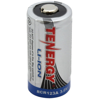 Tenergy 30264 RCR123A / 16340 600mAh 3V Protected Lithium Ion (Li-ion) Button Top Battery - Boxed, Sold Individually