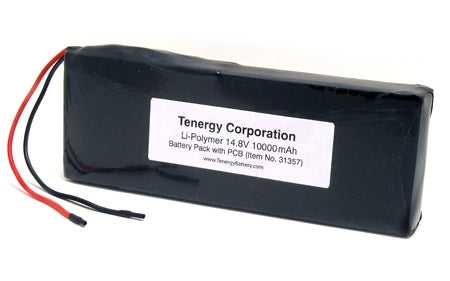 Tenergy 14.8V 10000mAh LiPo PCB Protected Rechargeable Battery Pack with Bare Leads (31357)