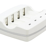 Tenergy 34154 Combo Kit for the Arlo Camera System - 4 x RCR123A / 16340 650mAh 3.7V Lithium Ion (Li-ion) Rechargeable Button-Top Batteries and 1 x 4-Bay Charger