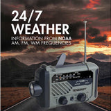 Tenergy 58063 Multi-Functional Hand Crank Weather Radio with LED Flashlight