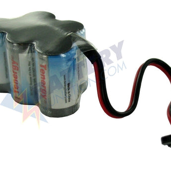 Tenergy 11114 6V 1600mAh NiMH Side by Side Double Hump Battery Pack with Hitec Connector