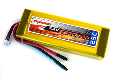 Tenergy 31151 7.4V 5200mAh 25C Li-Polymer Lipo Battery Pack for RC Car