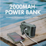 Tenergy 58063 Multi-Functional Hand Crank Weather Radio with LED Flashlight