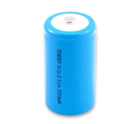 Tenergy 20500 D-cell 5000mAh 1.2V Nickel Cadmium (NiCd) Button Top Battery - Bulk