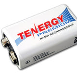 Tenergy Premium 10005 9V 200mAh 8.4V Nickel Metal Hydride (NiMH) Battery with Snap Connector - Bulk