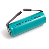 Tenergy 10704-1 A-cell 2500mAh 1.2V Nickel Metal Hydride (NiMH) Flat Top Battery with Tabs - Bulk