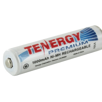 Tenergy Premium 10405 AAA 1000mAh 1.2V Nickel Metal Hydride (NiMH) Button Top Battery - Bulk