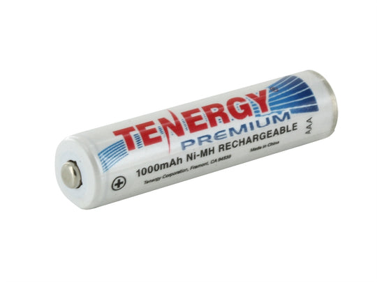 Tenergy Premium 10405 AAA 1000mAh 1.2V Nickel Metal Hydride (NiMH) Button Top Battery - Bulk