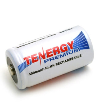 Tenergy Premium 10208 C-cell 5000mAh 1.2V Nickel Metal Hydride (NiMH) Button Top Battery - Bulk