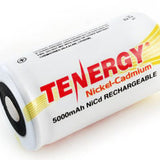 Tenergy 20501-1 D-cell 5000mAh 1.2V Nickel Cadmium (NiCd) Battery with or without Tabs - Bulk