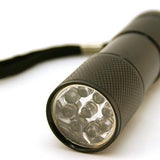 Golden Gadgets Ultraviolet UV 9-LED Pocket Flashlight - Runs on 3 x AAA (UV-509)
