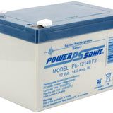 Power-Sonic AGM General Purpose PS-12140 14Ah 12V Rechargeable Sealed Lead Acid (SLA) Battery - F2 Terminal