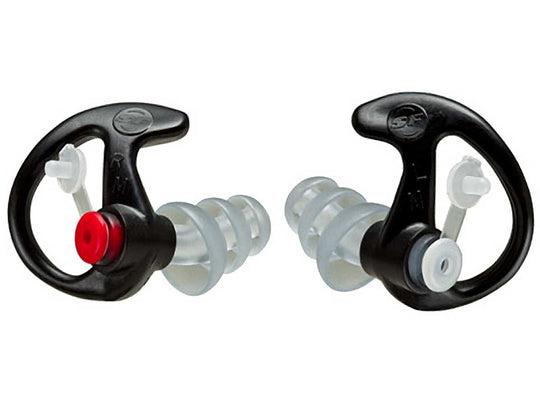 SureFire EP4 BK-LPR-BULK (25PK) Sonic Defenders Plus Filtered Flanged Earplugs - 24dbB Noise Reduction Rating - Large - Black - Box of 25