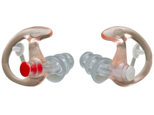 SureFire EP4 LPR-BULK (25PK) Sonic Defenders Plus Filtered Flanged Earplugs - 24dbB Noise Reduction Rating - Large - Clear - Box of 25