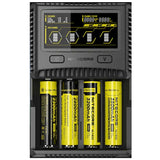 Nitecore Superb Charger SC4 4-Channel Selectable Current Smart Battery Charger for Li-ion, Ni-Cd, NiMH Batteries, and USB Devices