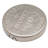 MuRata SR721SW 362 24mAh 1.55V Silver Oxide Watch Battery - 1 Piece Tear Strip