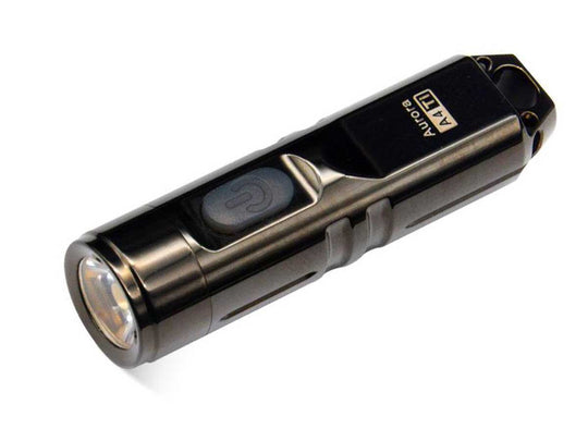 RovyVon A4 Mini Keychain Rechargeable LED Flashlight- 350 Lumens - NICHIA 219C - Includes Built-In Li-ion Battery Pack - PVD Black