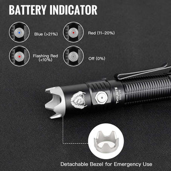 ThruNite BSS V6 USB-C Rechargeable LED Flashlight - 2000 Lumens - Includes 1 x 18650