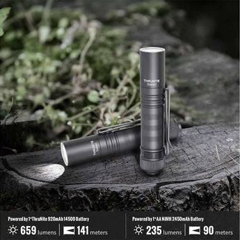 ThruNite Saber LED Flashlight - 659 Lumens - Luminus SST20 - Uses 1 x AA - Black or Grey